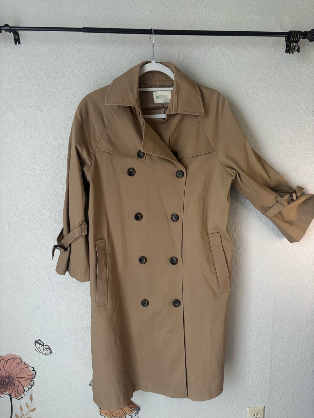 Classic Women's Khaki Double-Breasted Trench Coat